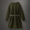 Long teddy fabric effect sweatshirt with belt - Image 5