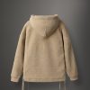 Long teddy fabric effect sweatshirt with hood - Image 5