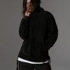 Long teddy fabric effect sweatshirt with hood - Image 3