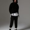 Long teddy fabric effect sweatshirt with hood