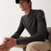 Long-sleeved polo shirt in stretch piqué
