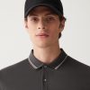Long-sleeved polo shirt in stretch piqué - Image 2