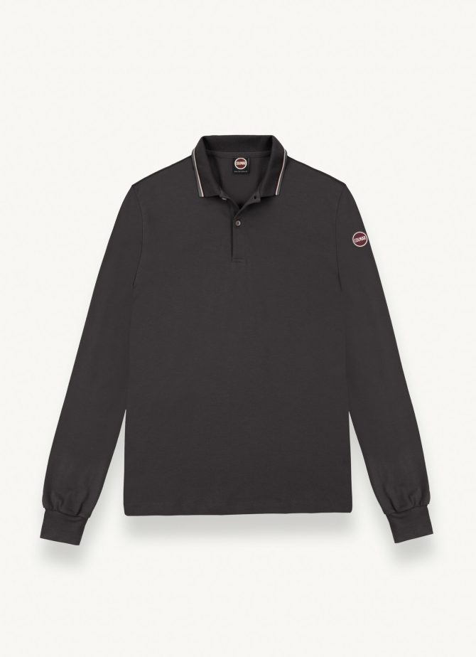 Long-sleeved polo shirt in stretch piqué - Image 4