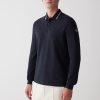 Long-sleeved polo shirt in stretch piqué - Image 2