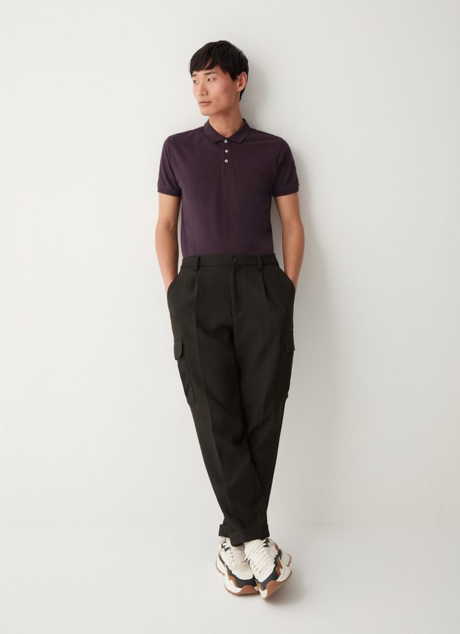 Stretch piqué cotton polo shirt - Image 3