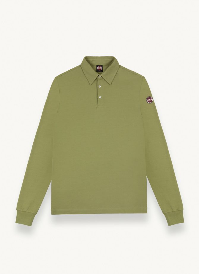 Cotton piquet stretch long-sleeved polo shirt - Image 4