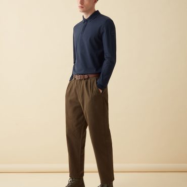 Long-sleeved t-shirt in cotton pique