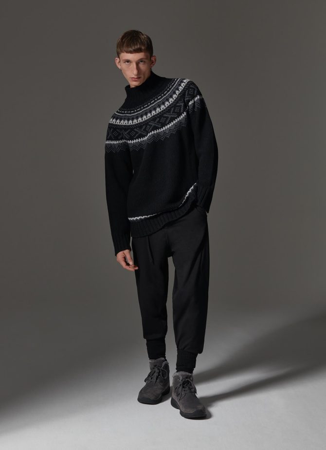 Jacquard polo-neck sweater - Image 3