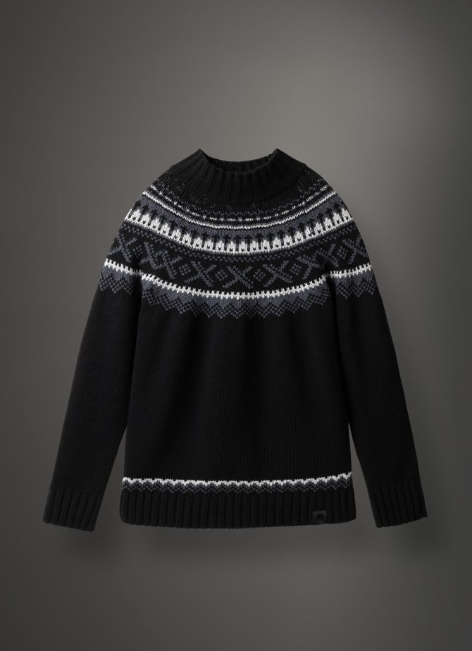 Jacquard polo-neck sweater - Image 4
