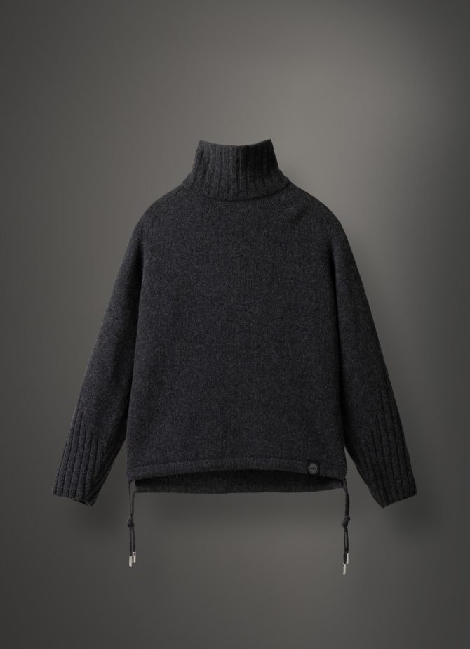 Polo-neck sweater with adjustable details - Image 4