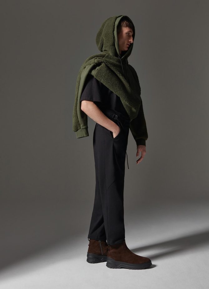 Interlock trousers with belt - Image 3
