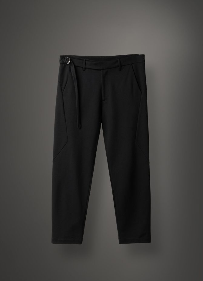 Interlock trousers with belt - Image 4