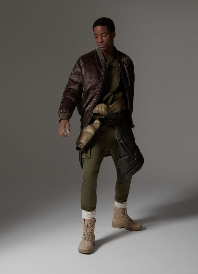 Interlock trousers with maxi pockets