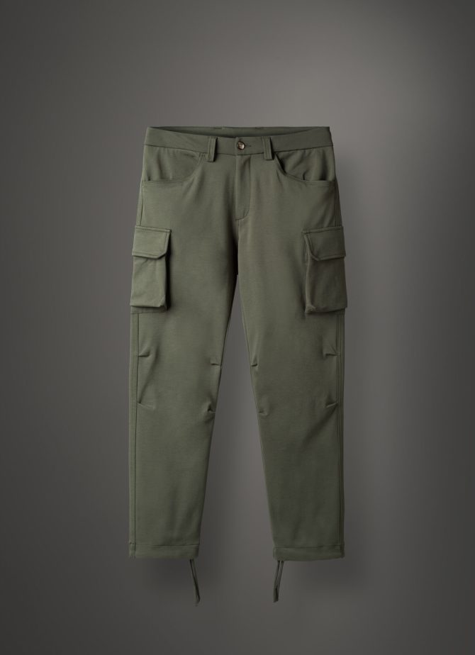 Interlock trousers with maxi pockets - Image 4