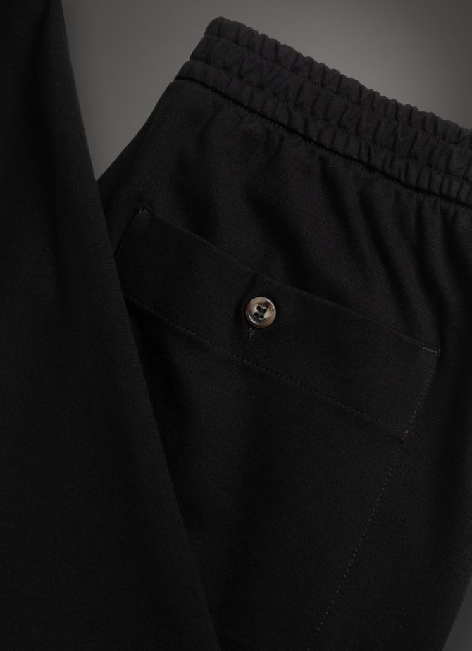 Stretch interlock trousers with drawstring - Image 6