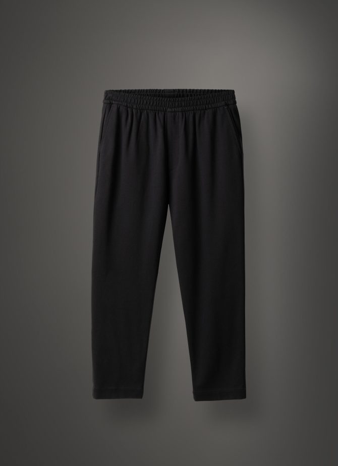 Stretch interlock trousers with drawstring - Image 4