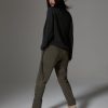 Stretch interlock trousers with drawstring