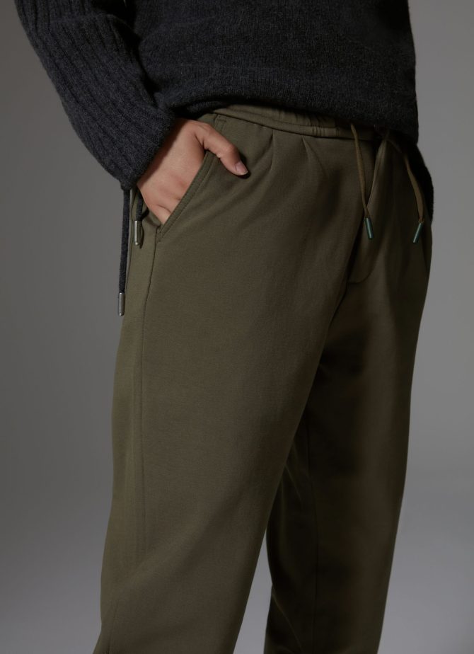 Stretch interlock trousers with drawstring - Image 2