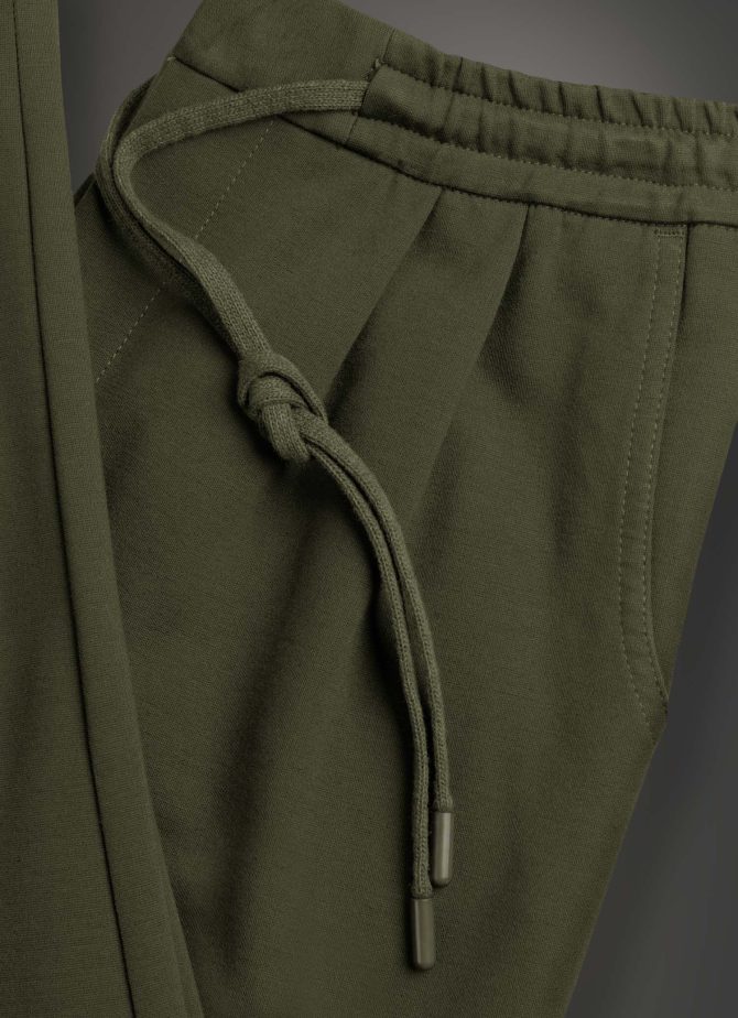 Stretch interlock trousers with drawstring - Image 6