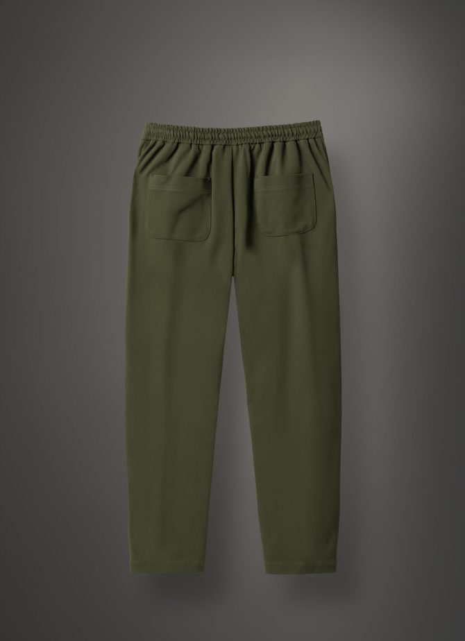 Stretch interlock trousers with drawstring - Image 5