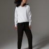 Stretch interlock trousers with drawstring
