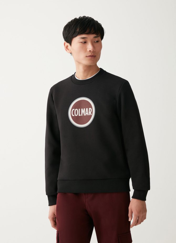 Crew-neck sweatshirt with printed maxi logo - Image 3