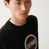 Crew-neck sweatshirt with printed maxi logo - Image 2