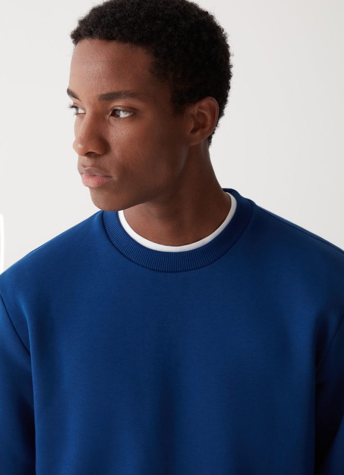 Solid colour crew-neck sweatshirt - Image 3