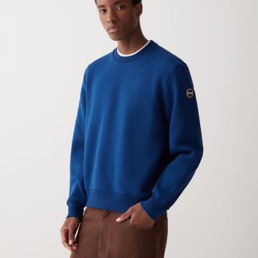 Solid colour crew-neck sweatshirt