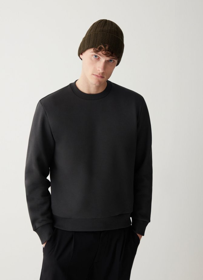 Solid colour crew-neck sweatshirt - Image 3