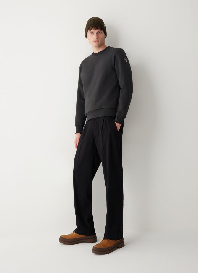 Solid colour crew-neck sweatshirt - Image 2