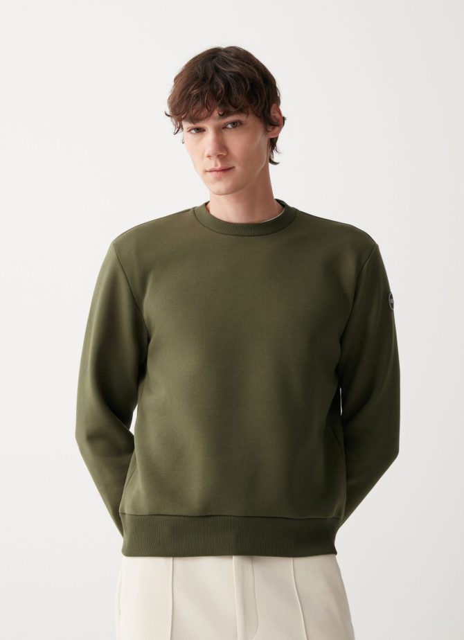Solid colour crew-neck sweatshirt - Image 3