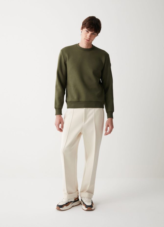 Solid colour crew-neck sweatshirt - Image 2
