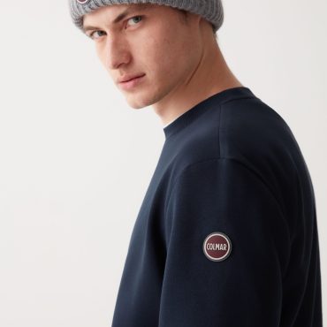 Solid colour crew-neck sweatshirt