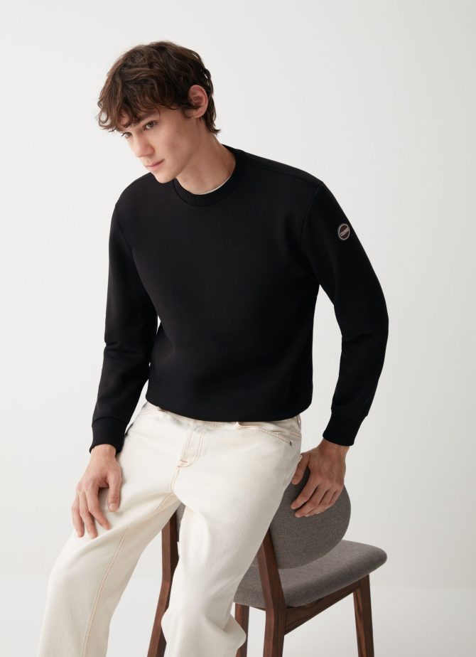 Solid colour crew-neck sweatshirt - Image 3