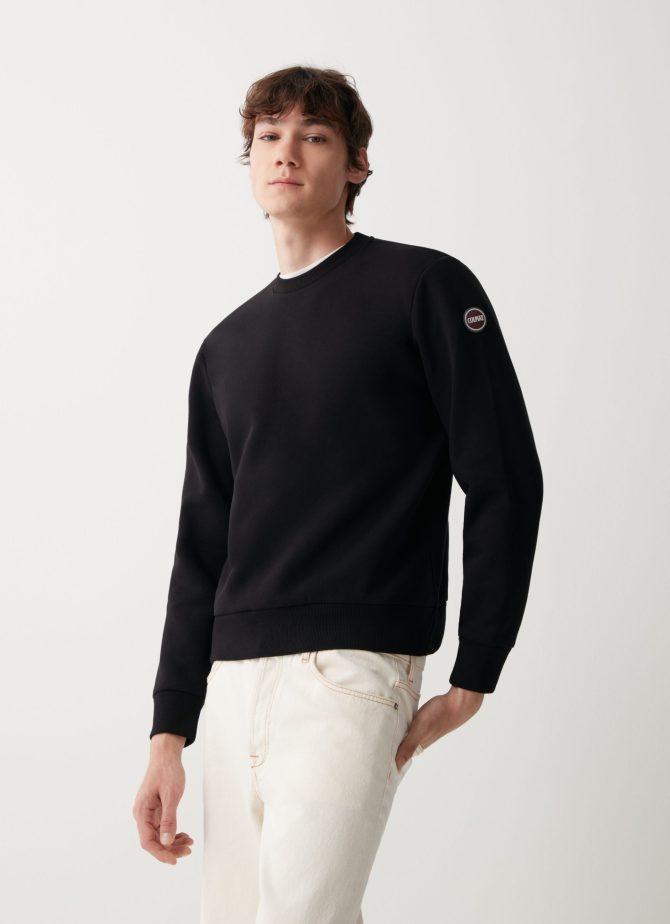 Solid colour crew-neck sweatshirt