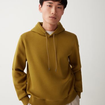 Solid colour hooded sweatshirt