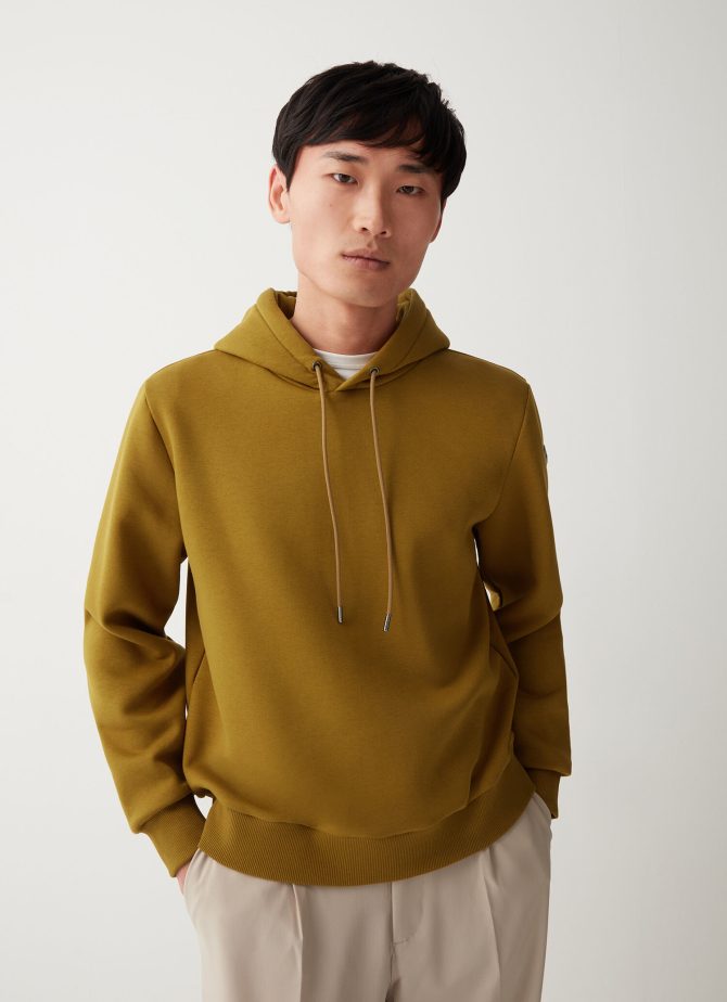 Solid colour hooded sweatshirt