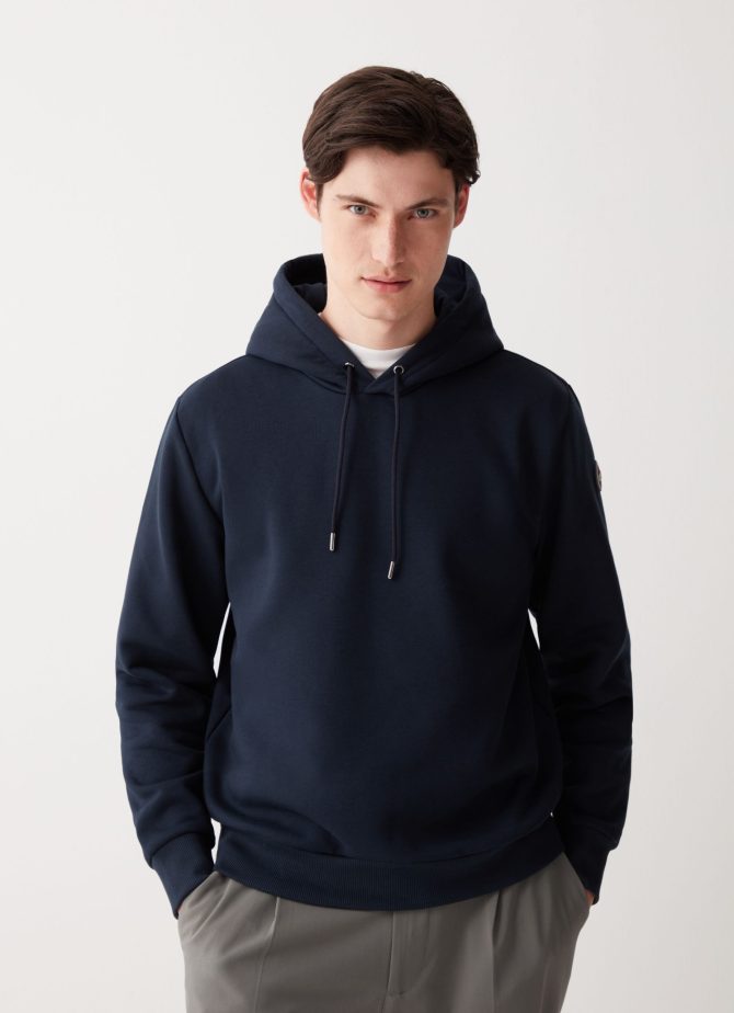 Solid colour hooded sweatshirt - Image 3