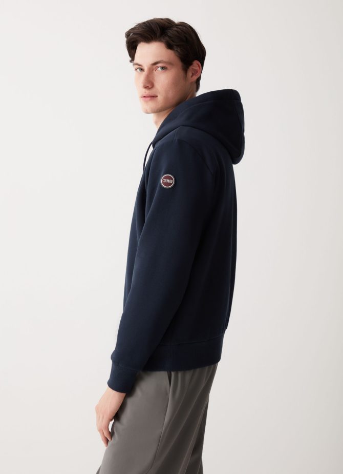 Solid colour hooded sweatshirt