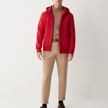 Full zip sweatshirt with handwarmer pocket