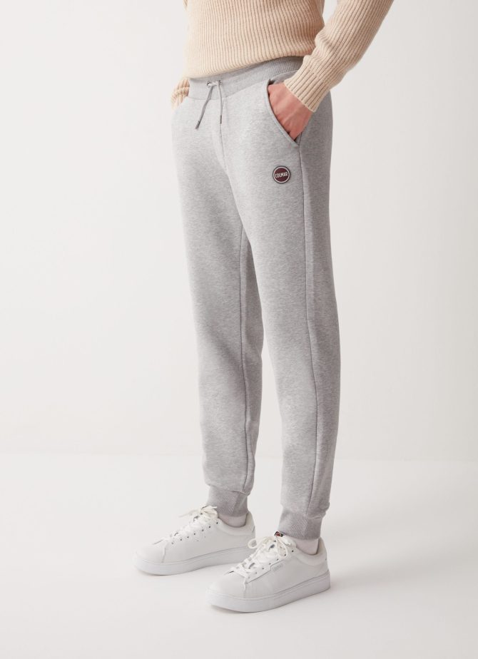 Brushed cotton blend fleece jumpsuit trousers