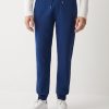Brushed cotton blend fleece jumpsuit trousers
