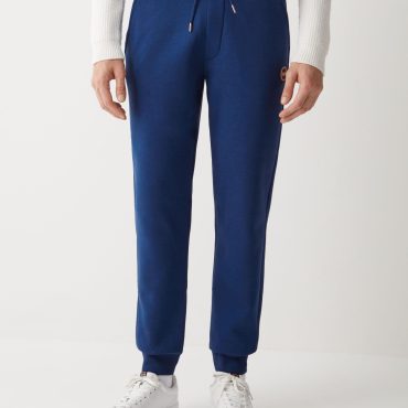 Brushed cotton blend fleece jumpsuit trousers