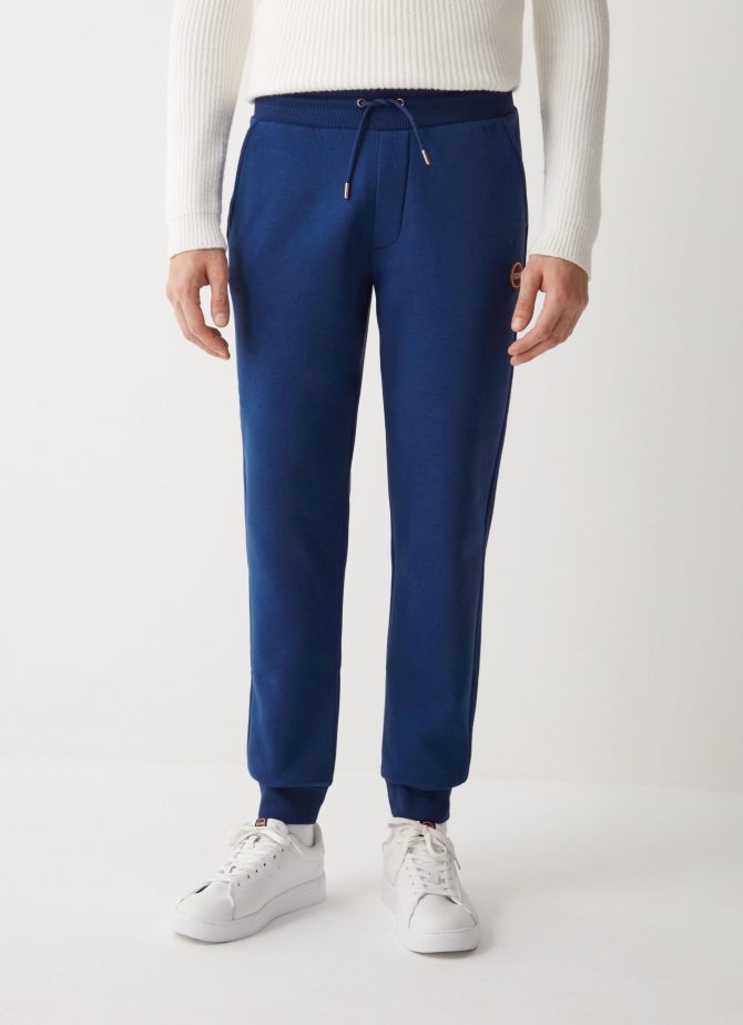 Brushed cotton blend fleece jumpsuit trousers