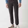 Brushed cotton blend fleece jumpsuit trousers
