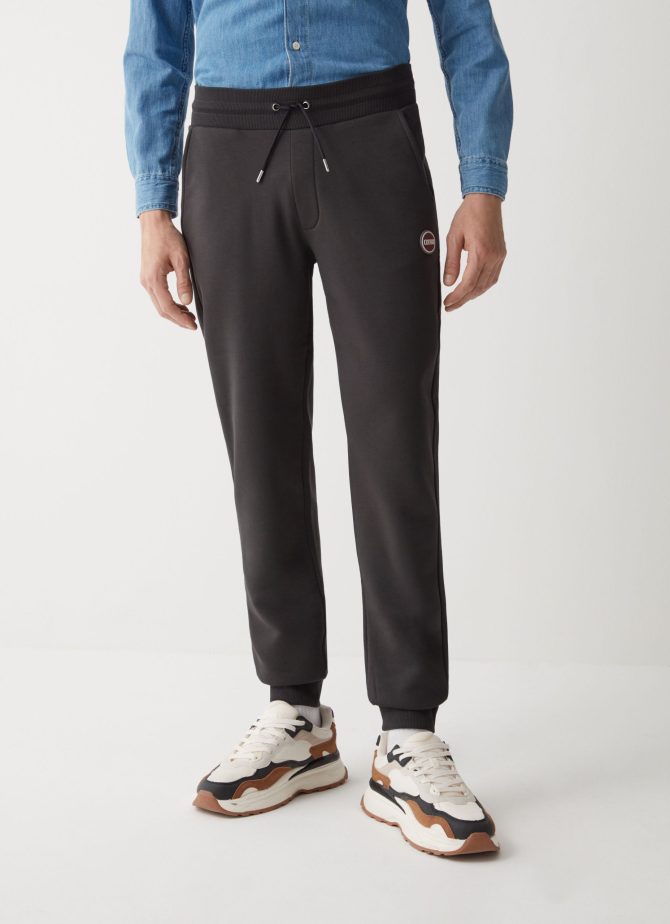 Brushed cotton blend fleece jumpsuit trousers