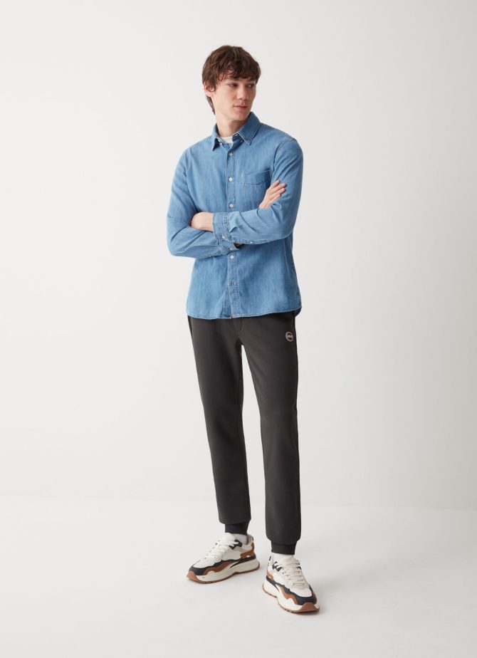 Brushed cotton blend fleece jumpsuit trousers - Image 2
