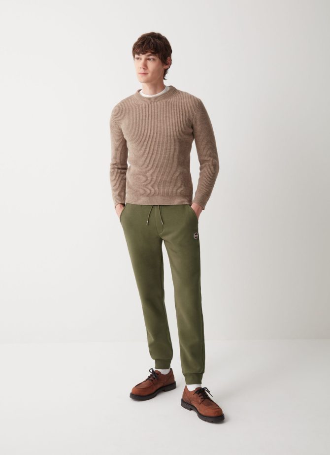 Brushed cotton blend fleece jumpsuit trousers - Image 2