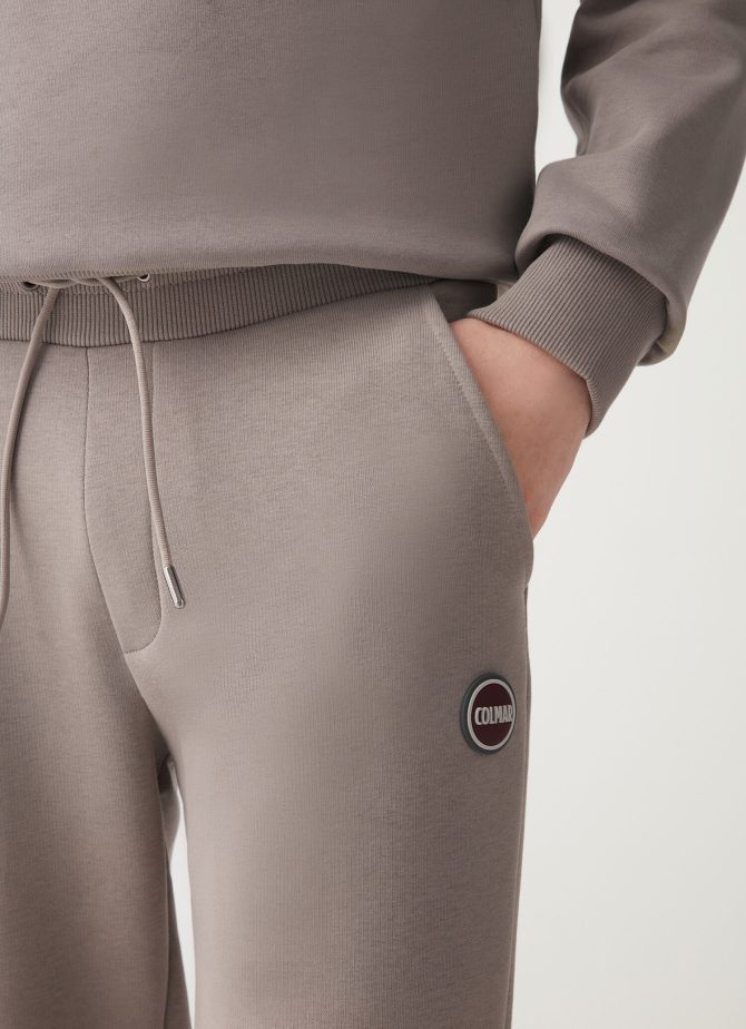 Brushed cotton blend fleece jumpsuit trousers - Image 3